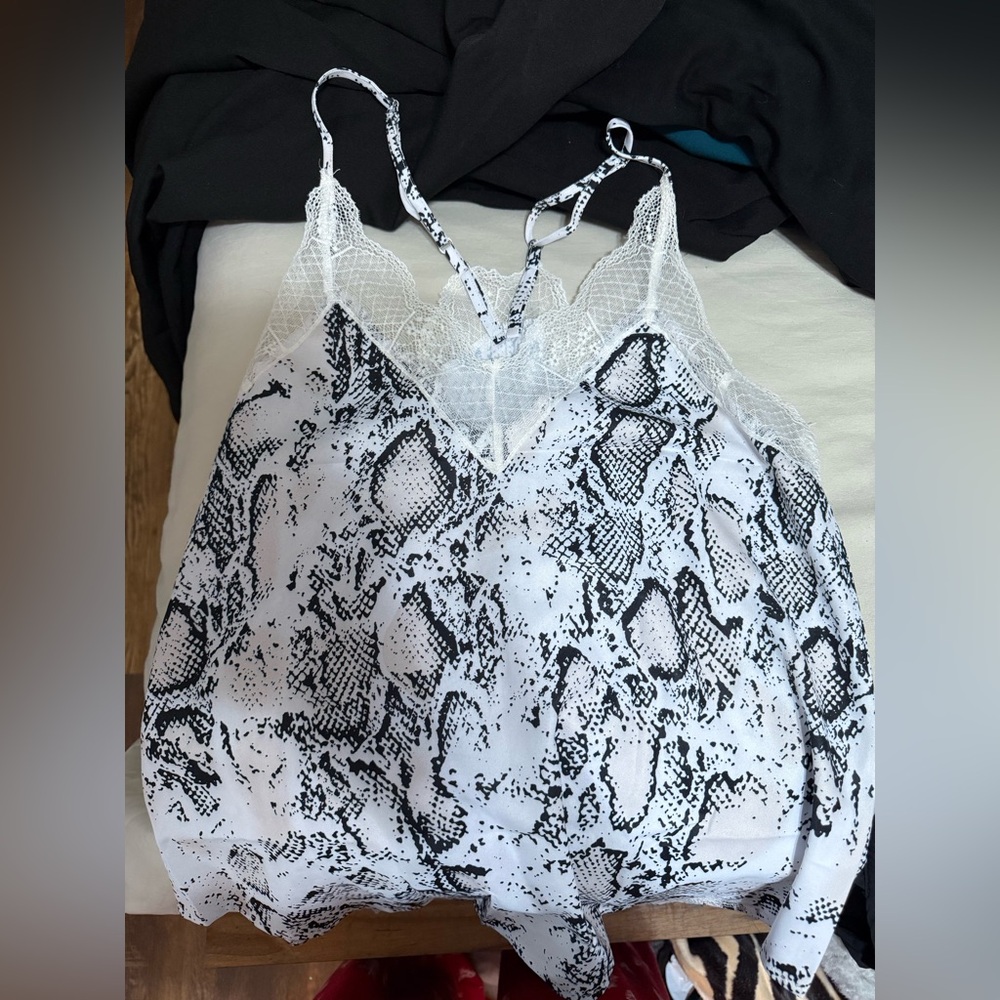 Snake print tank top